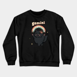 gemini black kitty i don’t give a sh!t Crewneck Sweatshirt